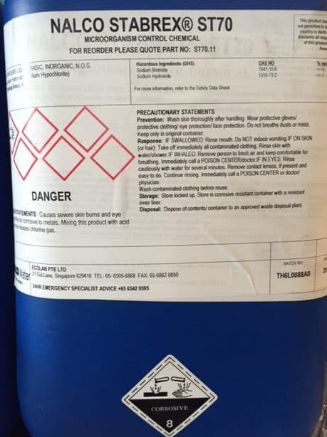 Hóa chất xử lý vi sinh cho tháp giải nhiệt – Nalco ST70